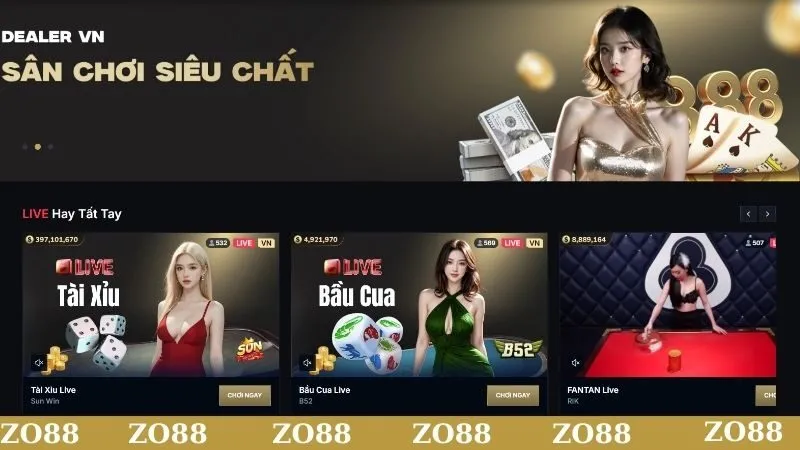 5 lý do không nên bỏ lỡ Live Casino ZO88