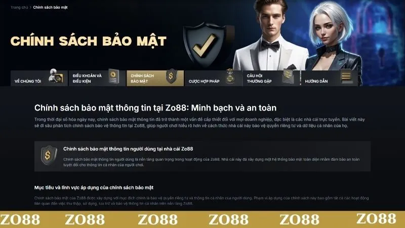 Đôi nét về chính sách bảo mật ZO88