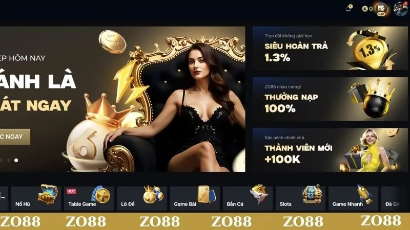 Truy cập vào trang web chính của ZO88