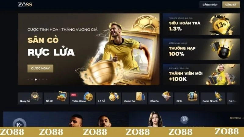 Truy cập vào ZO88 và chọn đăng nhập